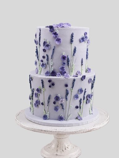 Lavendel Hochzeitstorte
